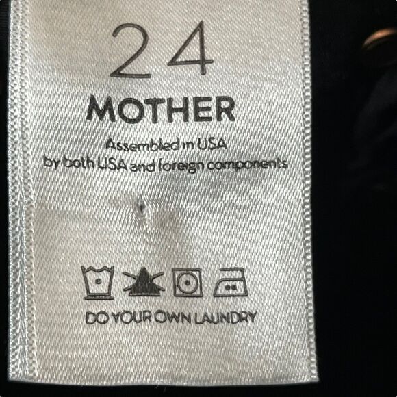 MOTHER The Looker Skinny Jeans Not Guilty Black Size 24 Ankle Mid Rise - Picture 8 of 15